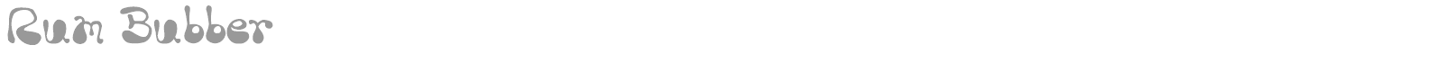 Rum Bubber font preview